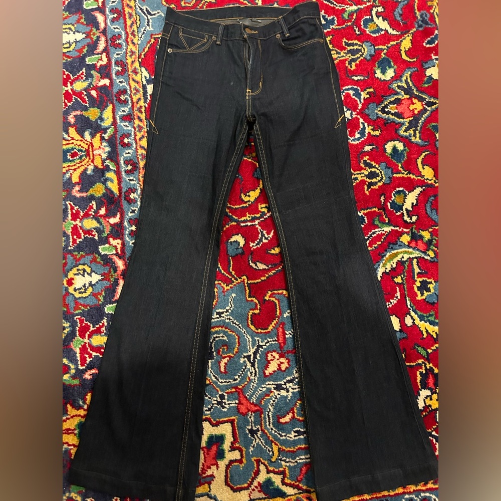 Navy Armani exchange pants bell bottom great condition